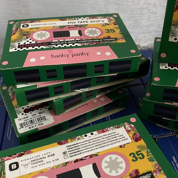 Hanky Panky original rise mixed tape thong 2010’s limited edition 5 Pairs NIB - Picture 5 of 7